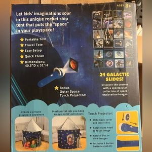 Toyz Rocket Ship Pop Up Kids Tent